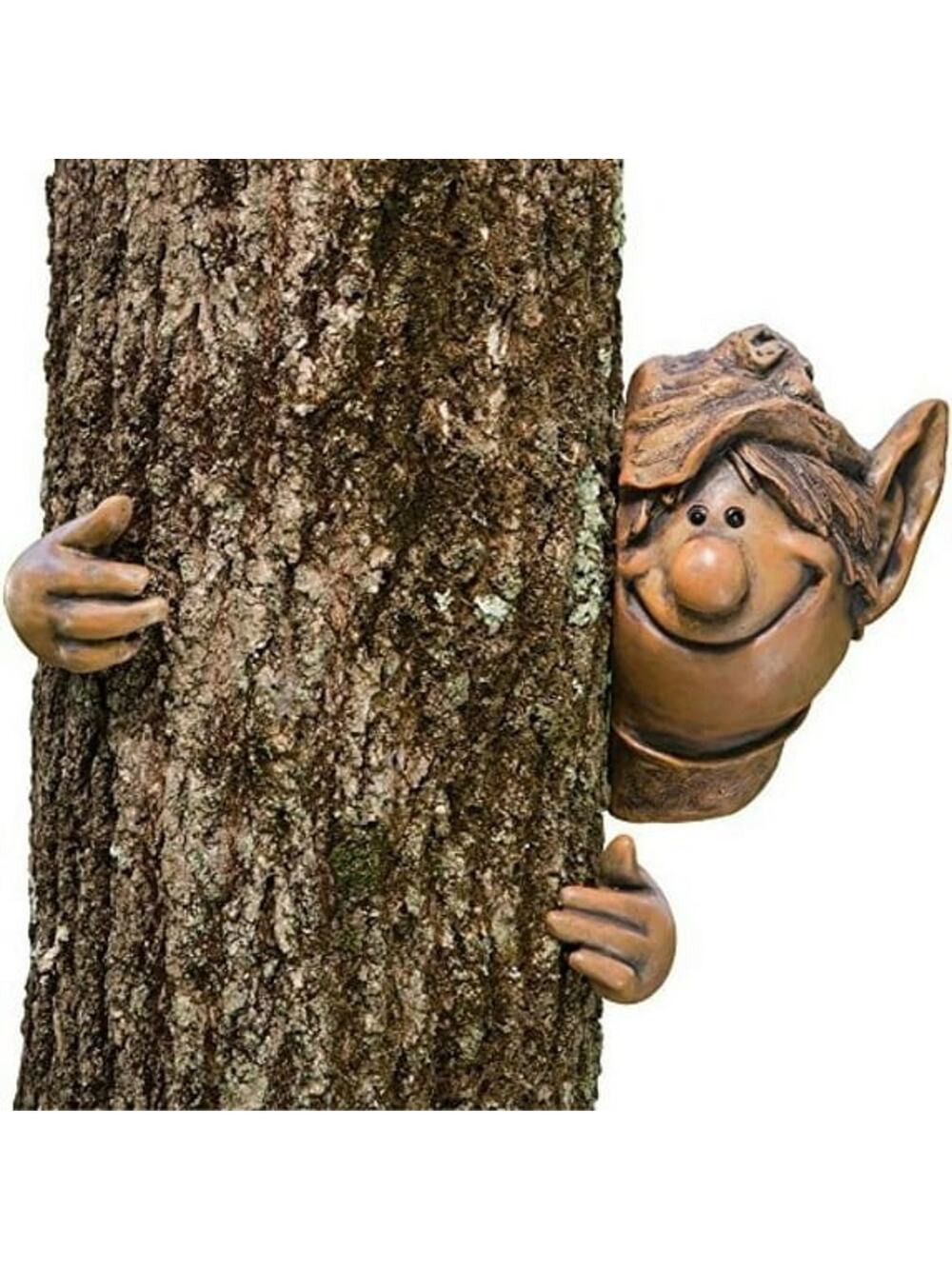 Bits and Pieces Elf Tree Hugger Troll Garden Peeker Whimical Goblincore